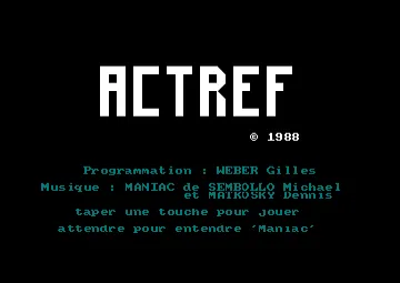 Actref (F) (1988) (Version Basic 1.1) [CPC Infos] screen shot title